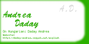 andrea daday business card